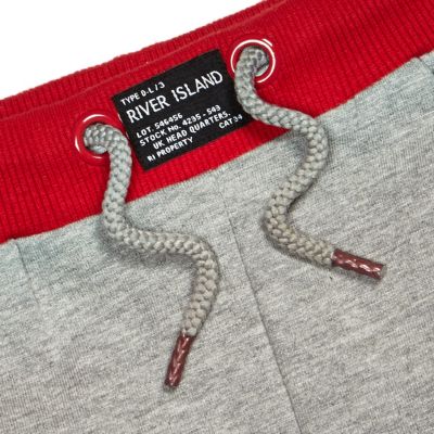 Mini boys grey red shorts